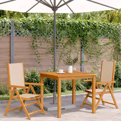 VidaXL 367660 outdoor chair Terrace Acacia wood, Polyester Beige