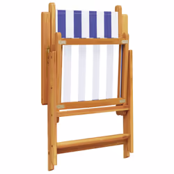 VidaXL 367662 outdoor chair Terrace Acacia wood, Polyester Blue, White - Additional view 8