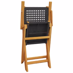 VidaXL 367663 outdoor chair Terrace Acacia wood, Polyrattan Black - Additional view 8
