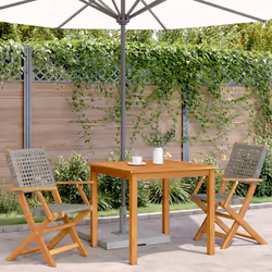 VidaXL 367664 outdoor chair Terrace Acacia wood, Polyrattan Grey