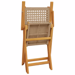 VidaXL 367665 outdoor chair Terrace Acacia wood, Polyrattan Beige - Additional view 8