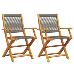VidaXL 367667 outdoor chair Terrace Acacia wood, Polypropylene (PP) Grey