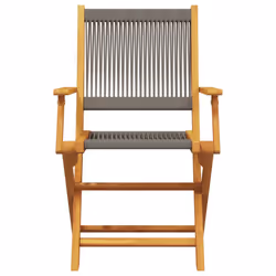 VidaXL 367667 outdoor chair Terrace Acacia wood, Polypropylene (PP) Grey - Additional view 5