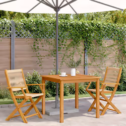 VidaXL 367668 outdoor chair Terrace Acacia wood, Polypropylene (PP) Beige - Additional view 3