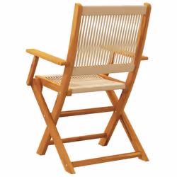 VidaXL 367668 outdoor chair Terrace Acacia wood, Polypropylene (PP) Beige - Additional view 7