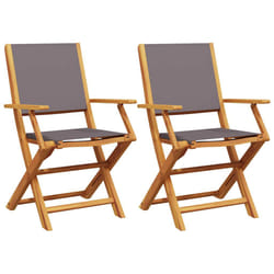 VidaXL 367670 outdoor chair Terrace Acacia wood, Polyester Anthracite