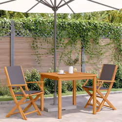 VidaXL 367670 outdoor chair Terrace Acacia wood, Polyester Anthracite