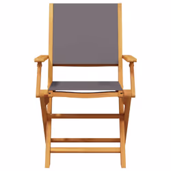 VidaXL 367670 outdoor chair Terrace Acacia wood, Polyester Anthracite - Additional view 5