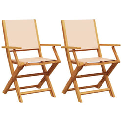 VidaXL 367672 outdoor chair Terrace Acacia wood, Polyester Beige