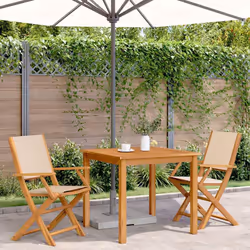 VidaXL 367672 outdoor chair Terrace Acacia wood, Polyester Beige