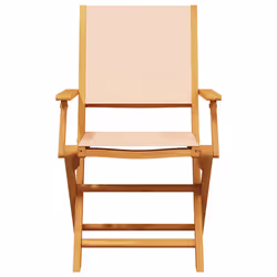 VidaXL 367672 outdoor chair Terrace Acacia wood, Polyester Beige - Additional view 5
