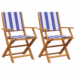 VidaXL 367674, Terrace, Acacia wood, Polyester, Blue, White, 110 kg, 540 mm, 570 mm