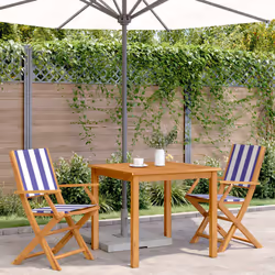 VidaXL 367674 outdoor chair Terrace Acacia wood, Polyester Blue, White