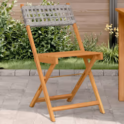 VidaXL 367676 outdoor chair Terrace Acacia wood, Polyrattan Grey