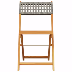 VidaXL 367676 outdoor chair Terrace Acacia wood, Polyrattan Grey - Additional view 5