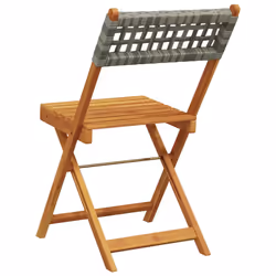 VidaXL 367676 outdoor chair Terrace Acacia wood, Polyrattan Grey - Additional view 7