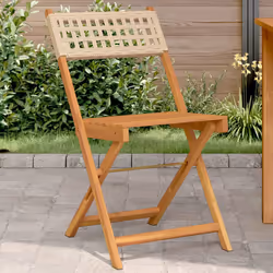 VidaXL 367677 outdoor chair Terrace Acacia wood, Polyrattan Beige