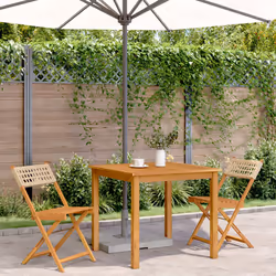 VidaXL 367677 outdoor chair Terrace Acacia wood, Polyrattan Beige