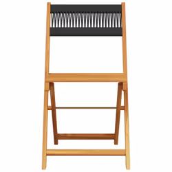 VidaXL 367678 outdoor chair Terrace Acacia wood Black - Additional view 5