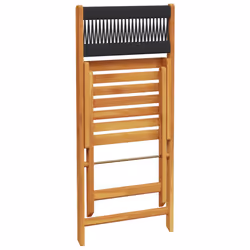 VidaXL 367678 outdoor chair Terrace Acacia wood Black - Additional view 8