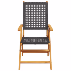 VidaXL 367651 outdoor chair Terrace Acacia wood, Polyrattan Black - Additional view 5