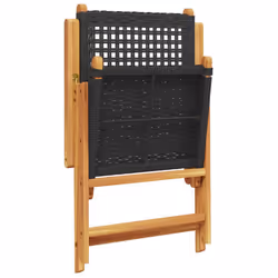 VidaXL 367651 outdoor chair Terrace Acacia wood, Polyrattan Black - Additional view 8