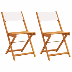 VidaXL 367681, Terrace, Acacia wood, Polyester, Cream, White, 110 kg, 410 mm, 525 mm