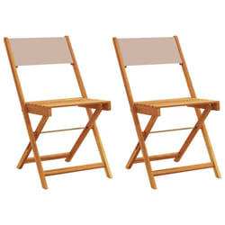 VidaXL 367683 outdoor chair Terrace Acacia wood, Polyester Taupe
