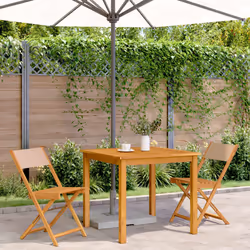 VidaXL 367683 outdoor chair Terrace Acacia wood, Polyester Taupe