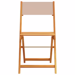 VidaXL 367683 outdoor chair Terrace Acacia wood, Polyester Taupe - Additional view 5