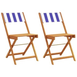 VidaXL 367686 outdoor chair Terrace Acacia wood, Polyester Blue, White