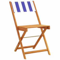 VidaXL 367686 outdoor chair Terrace Acacia wood, Polyester Blue, White - Additional view 4