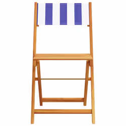 VidaXL 367686 outdoor chair Terrace Acacia wood, Polyester Blue, White - Additional view 5