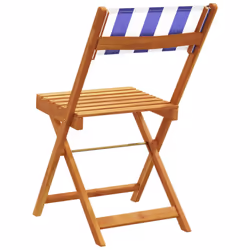 VidaXL 367686 outdoor chair Terrace Acacia wood, Polyester Blue, White - Additional view 7