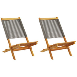 VidaXL 367688 outdoor chair Terrace Acacia wood, Polypropylene (PP) Grey