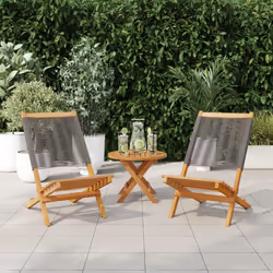VidaXL 367688 outdoor chair Terrace Acacia wood, Polypropylene (PP) Grey