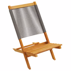 VidaXL 367688 outdoor chair Terrace Acacia wood, Polypropylene (PP) Grey - Additional view 4