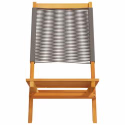 VidaXL 367688 outdoor chair Terrace Acacia wood, Polypropylene (PP) Grey - Additional view 5