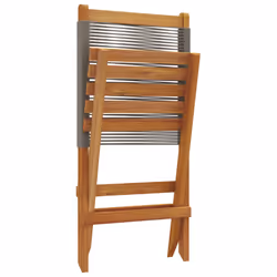 VidaXL 367688 outdoor chair Terrace Acacia wood, Polypropylene (PP) Grey - Additional view 8