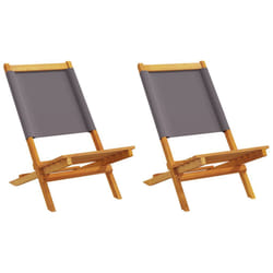 VidaXL 367691 outdoor chair Terrace Acacia wood, Polyester Anthracite