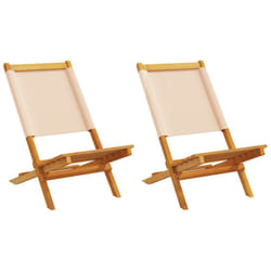 VidaXL 367693 outdoor chair Terrace Acacia wood, Polyester Beige