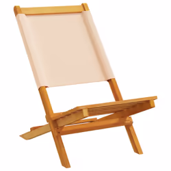 VidaXL 367693 outdoor chair Terrace Acacia wood, Polyester Beige