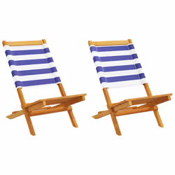 VidaXL 367695, Terrace, Acacia wood, Polyester, Blue, White, 110 kg, 410 mm, 720 mm