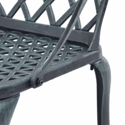 vidaXL Garden Chairs Outdoor Chair Dining Chair 2 pcs Green Cast Aluminium - Additional view 8