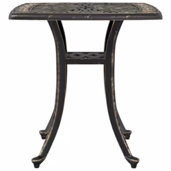 vidaXL Garden Table Outdoor Dining Table Side Table Bronze Cast Aluminium - Additional view 5