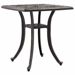 vidaXL Garden Table Outdoor Dining Table Side Table Bronze Cast Aluminium - Additional view 6