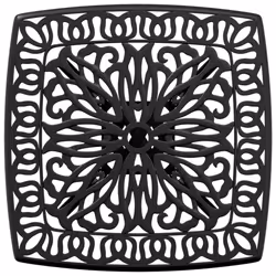 vidaXL Garden Table Outdoor Dining Table Patio Side Table White Cast Aluminium - black - Additional view 7
