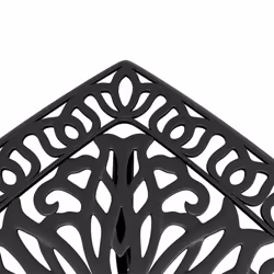 vidaXL Garden Table Outdoor Dining Table Patio Side Table White Cast Aluminium - black - Additional view 8