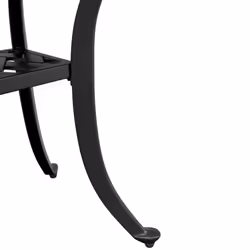 vidaXL Garden Table Outdoor Dining Table Patio Side Table White Cast Aluminium - black - Additional view 9