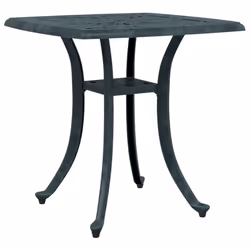 vidaXL Garden Table Outdoor Dining Table Patio Side Table White Cast Aluminium - green